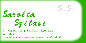 sarolta szilasi business card